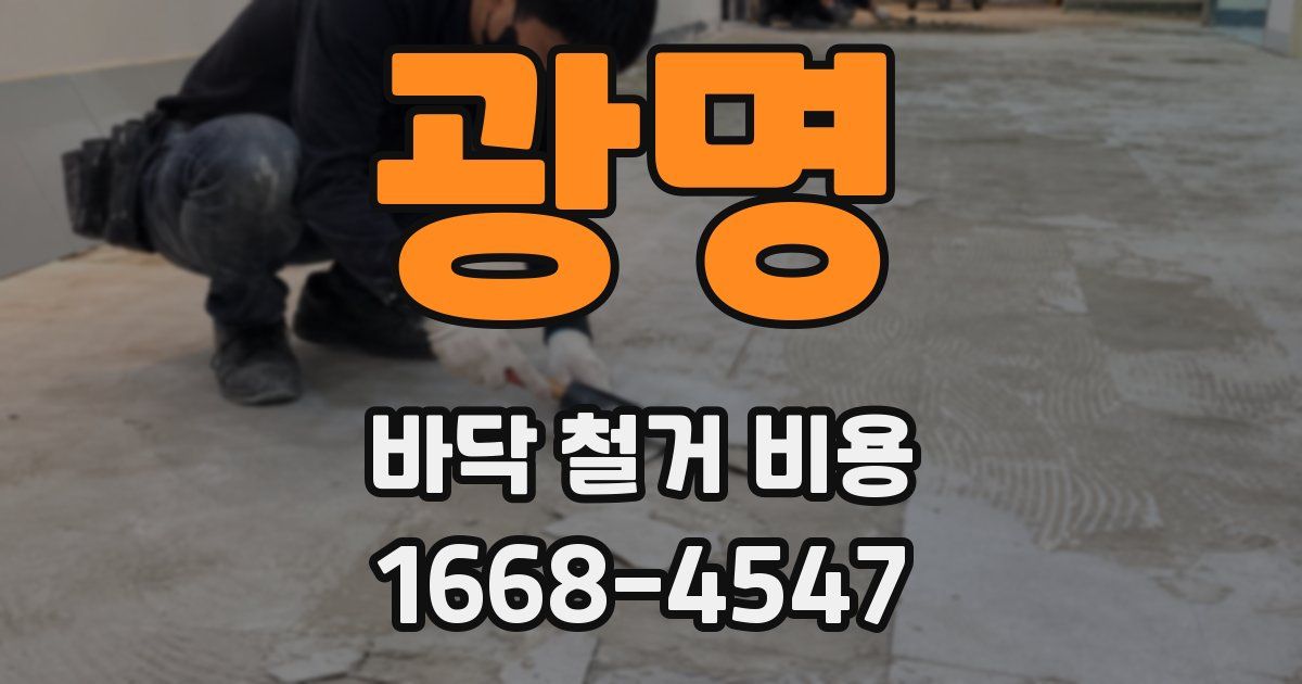 광명 바닥 철거 비용