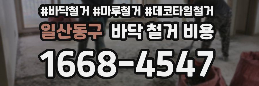 일산동구 바닥 철거 비용