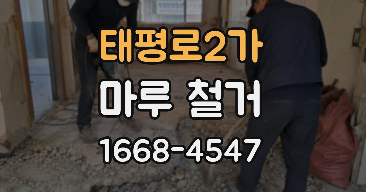 태평로2가 마루 철거