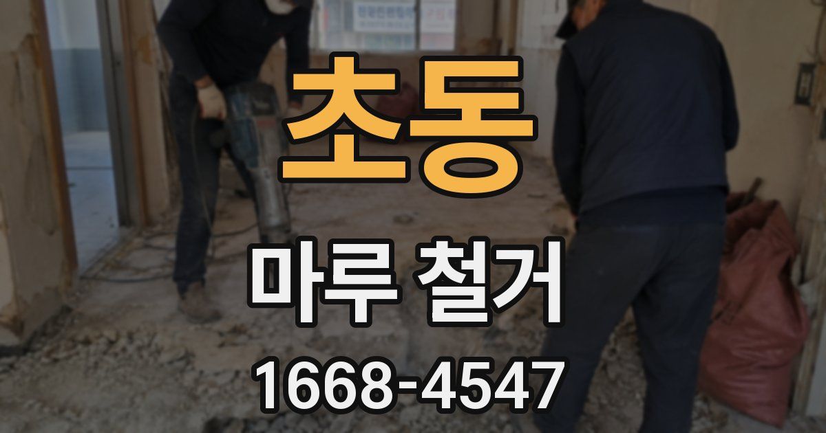 초동 마루 철거