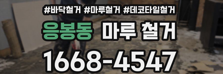 응봉동 마루 철거