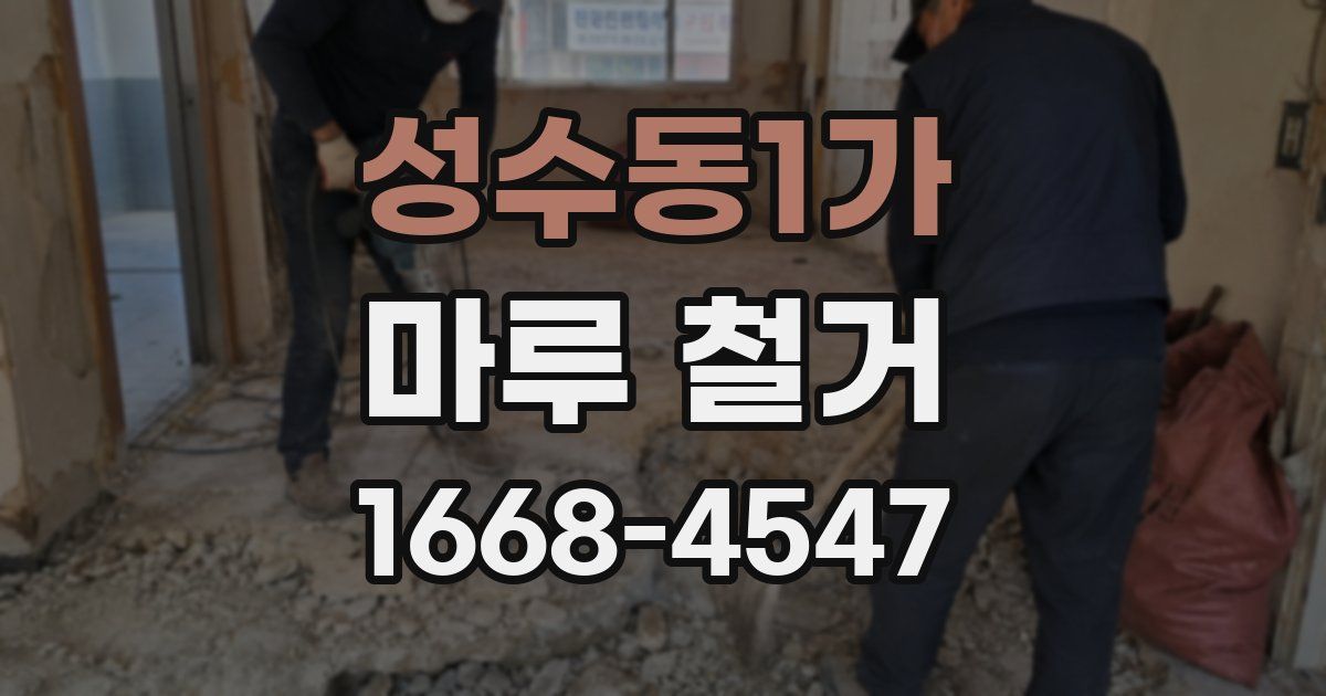 성수동1가 마루 철거