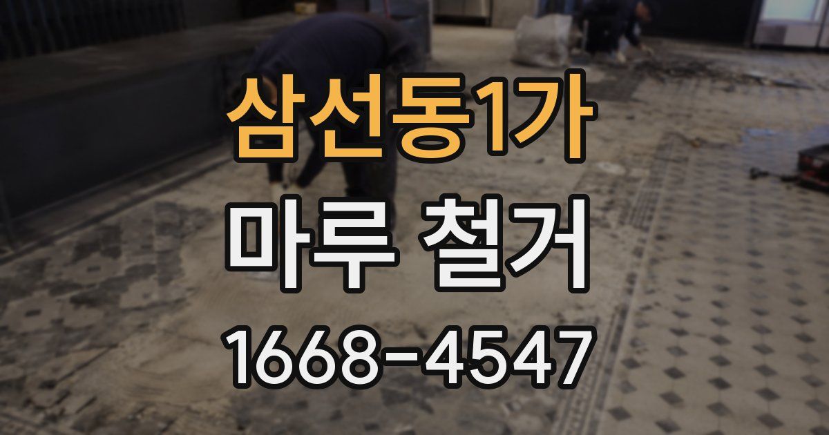 삼선동1가 마루 철거