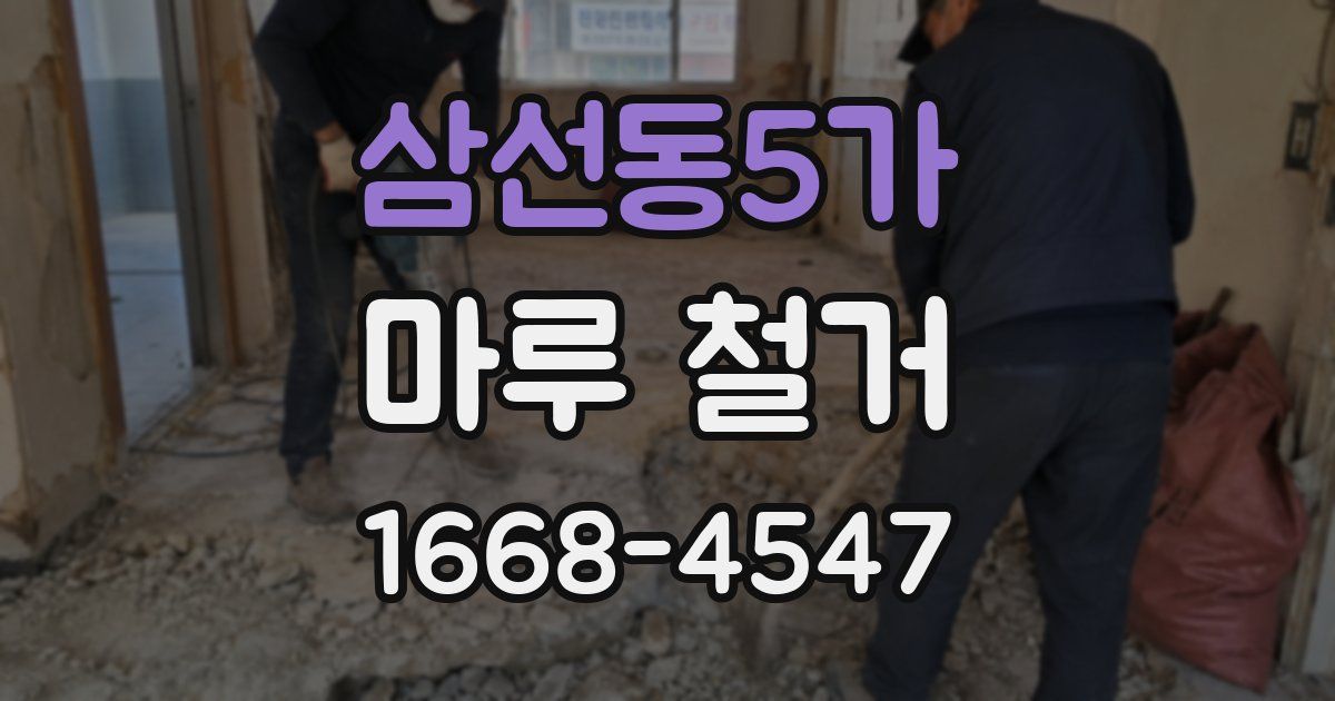 삼선동5가 마루 철거