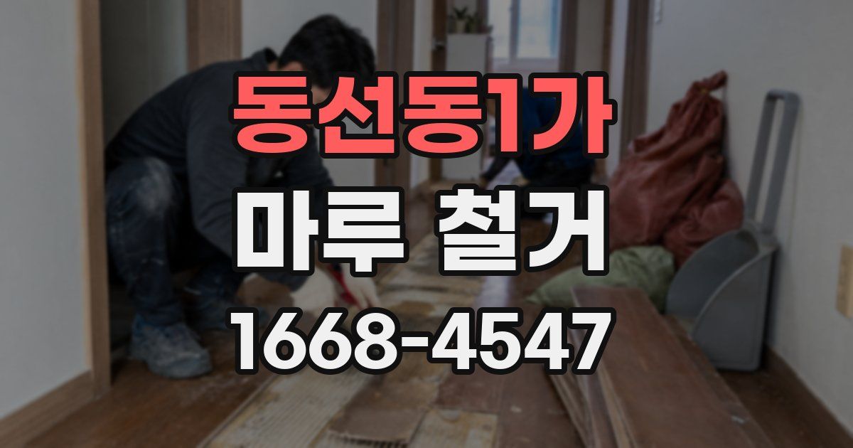 동선동1가 마루 철거