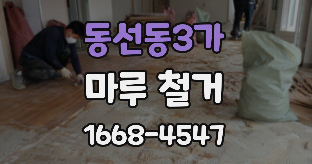 동선동3가 마루 철거
