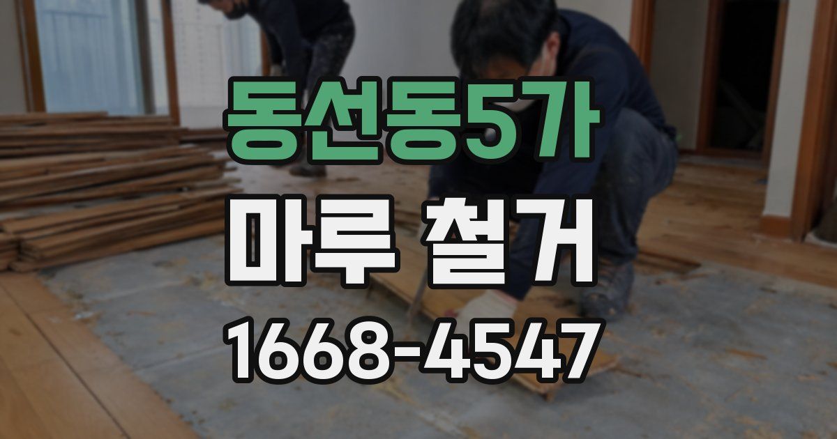 동선동5가 마루 철거