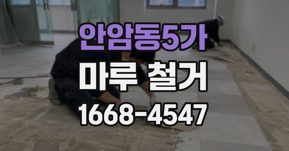 안암동5가 마루 철거