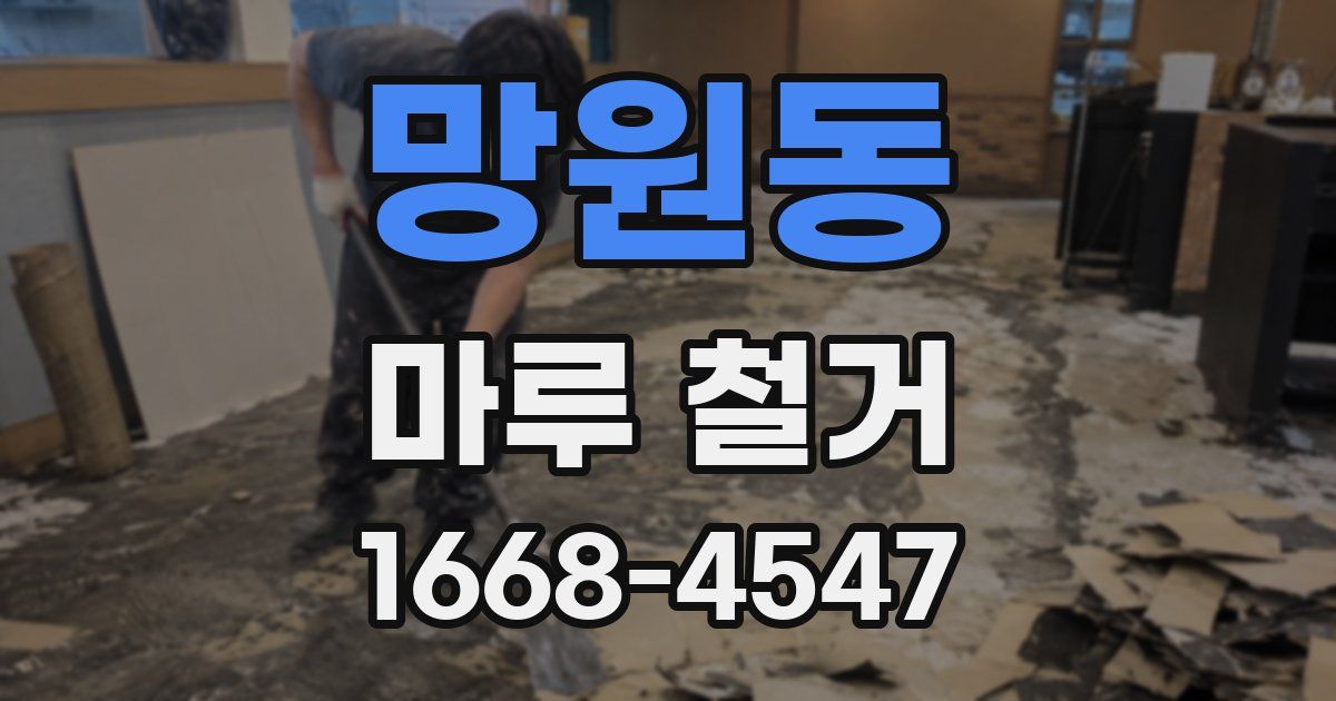 망원동 마루 철거