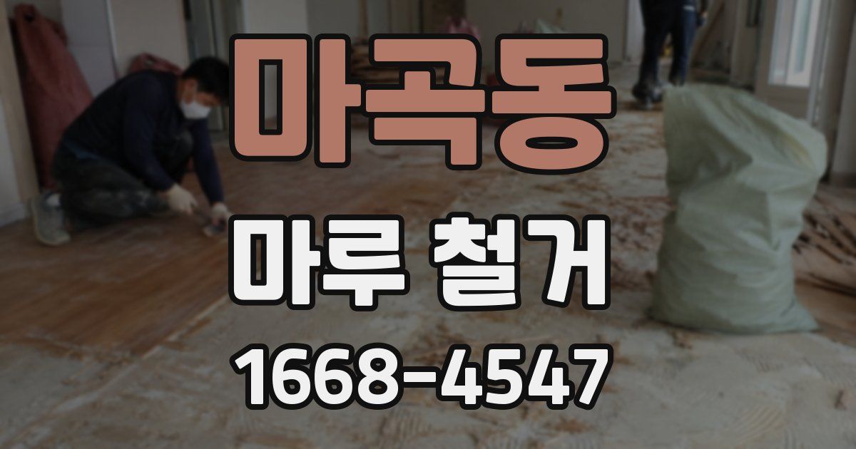 마곡동 마루 철거