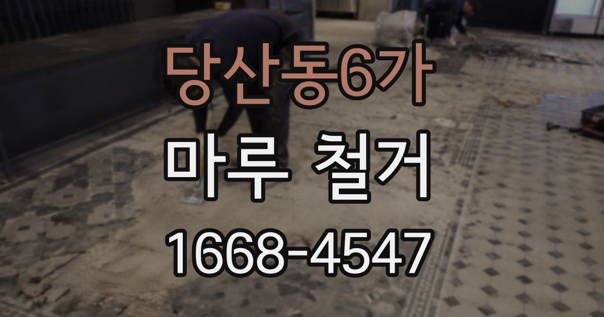 당산동6가 마루 철거