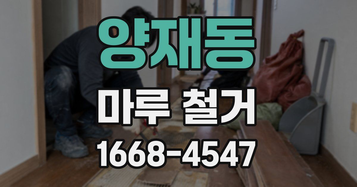 양재동 마루 철거