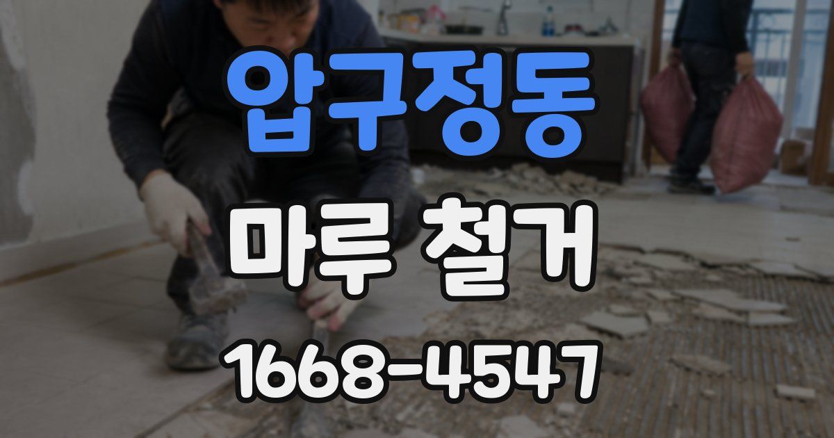 압구정동 마루 철거
