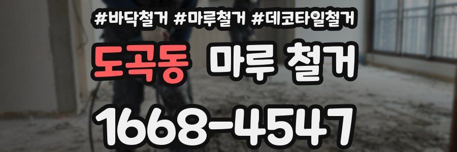 도곡동 마루 철거
