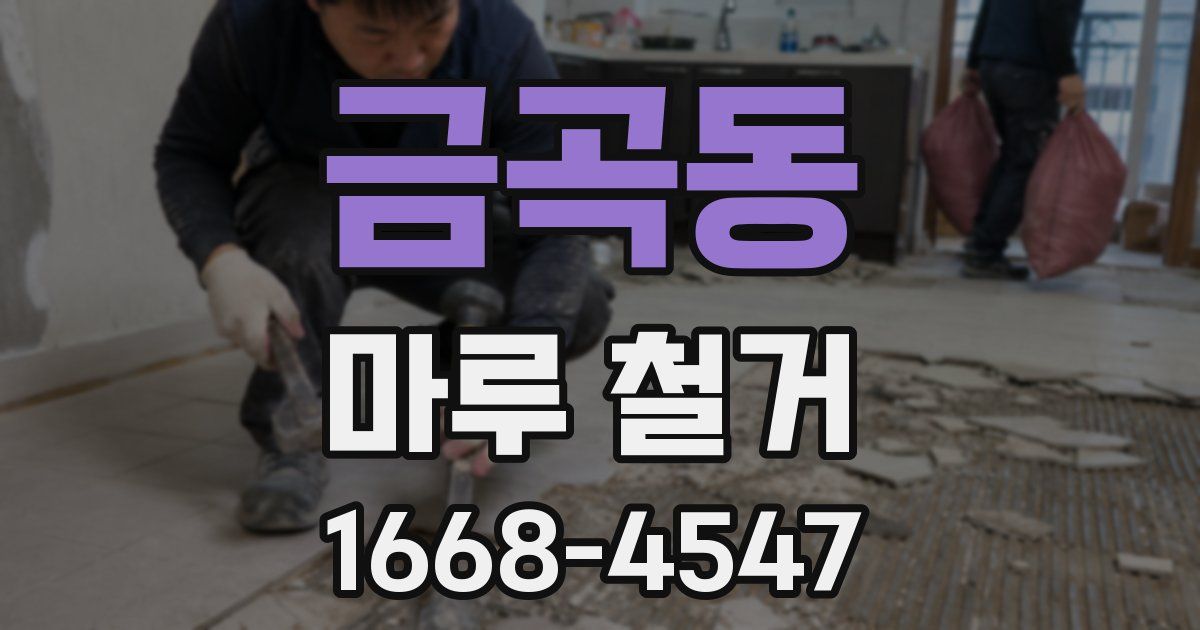 금곡동 마루 철거