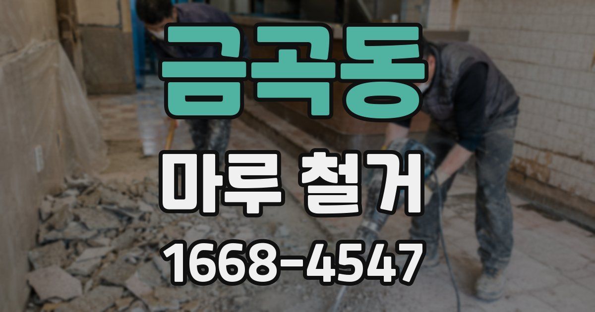 금곡동 마루 철거