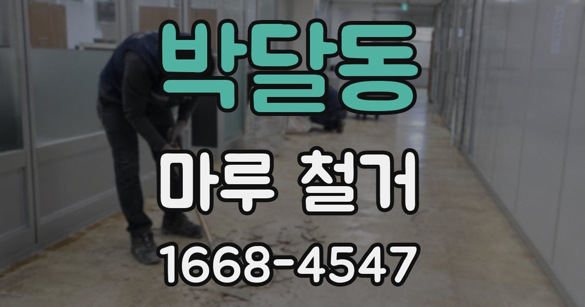 박달동 마루 철거