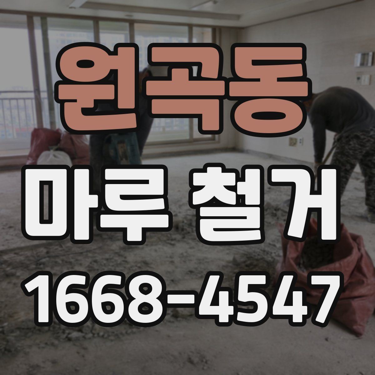 원곡동 마루 철거 작업 전 비우기 좋은 공간 정리