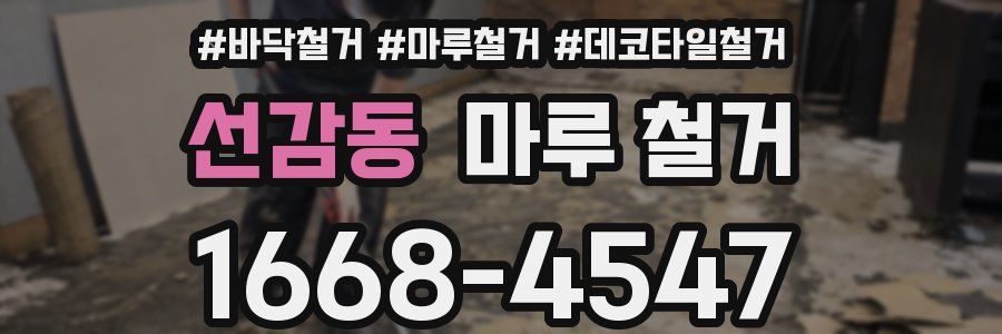 선감동 마루 철거