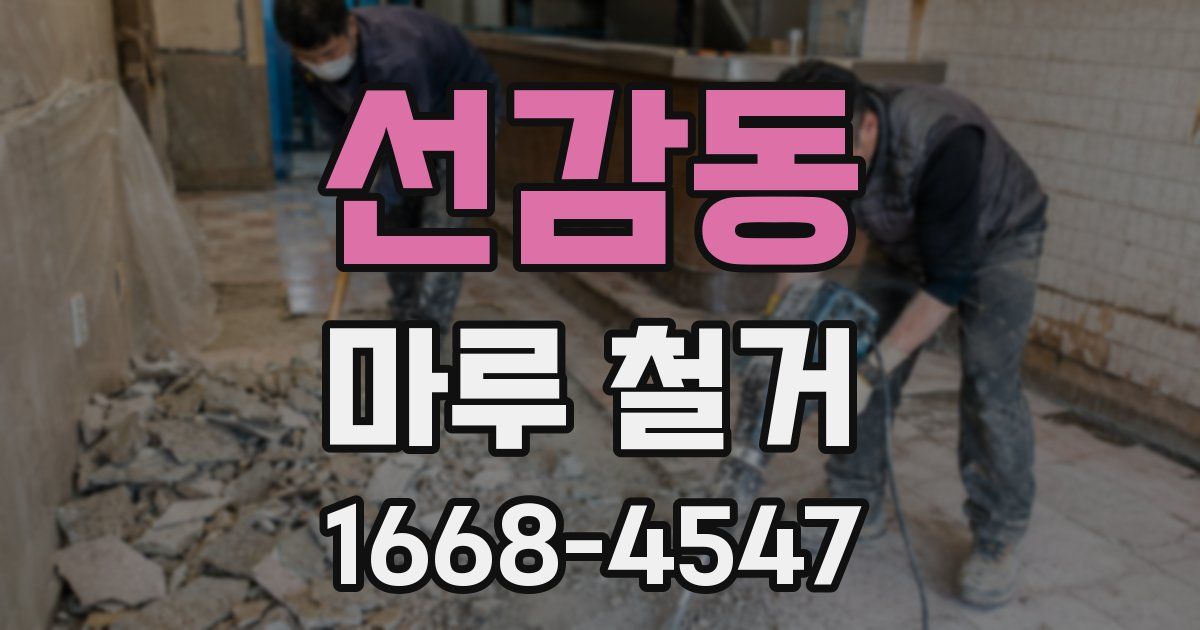 선감동 마루 철거