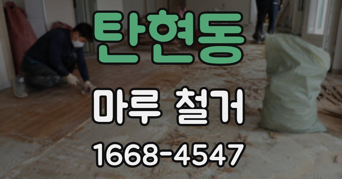 탄현동 마루 철거