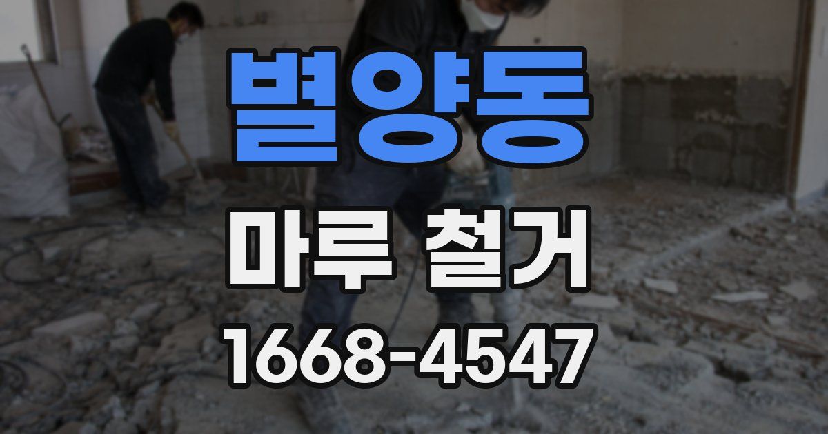 별양동 마루 철거