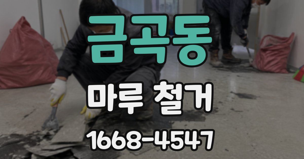 금곡동 마루 철거