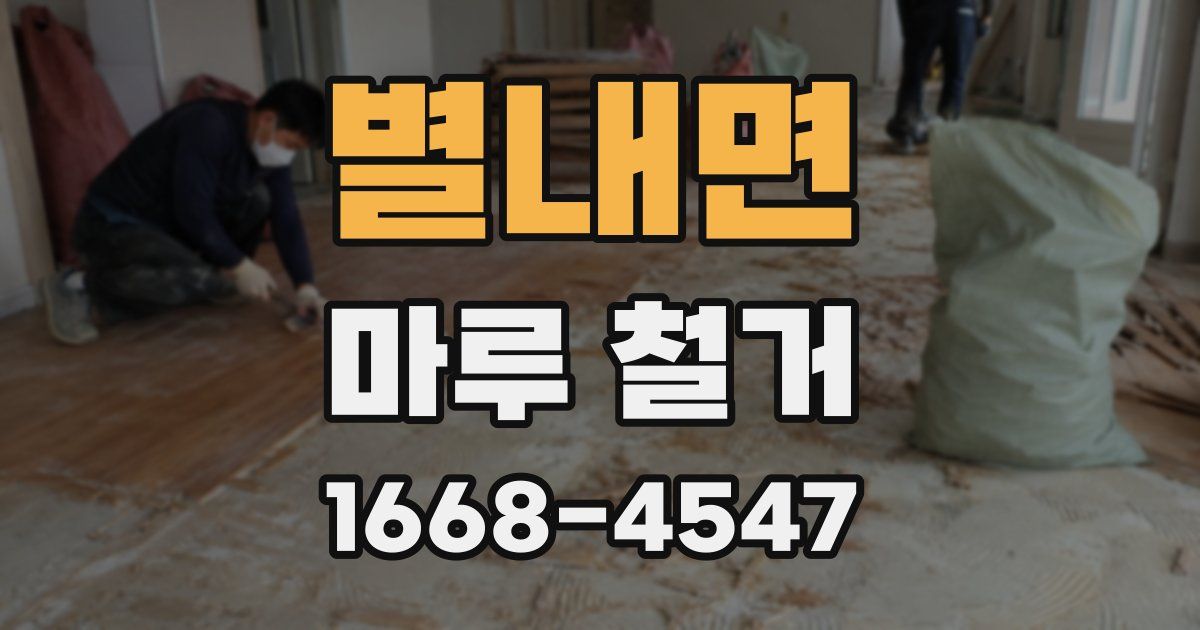 별내면 마루 철거