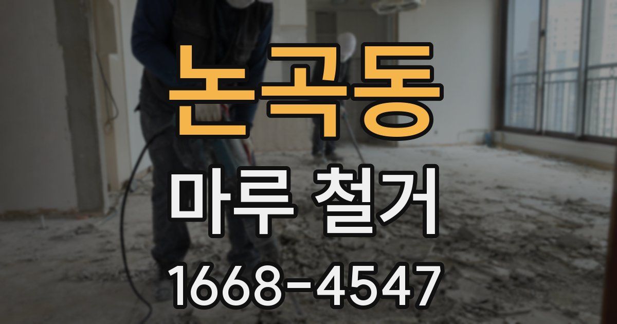 논곡동 마루 철거