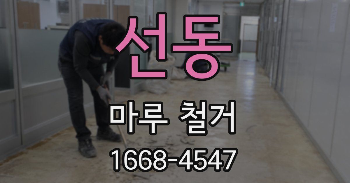 선동 마루 철거