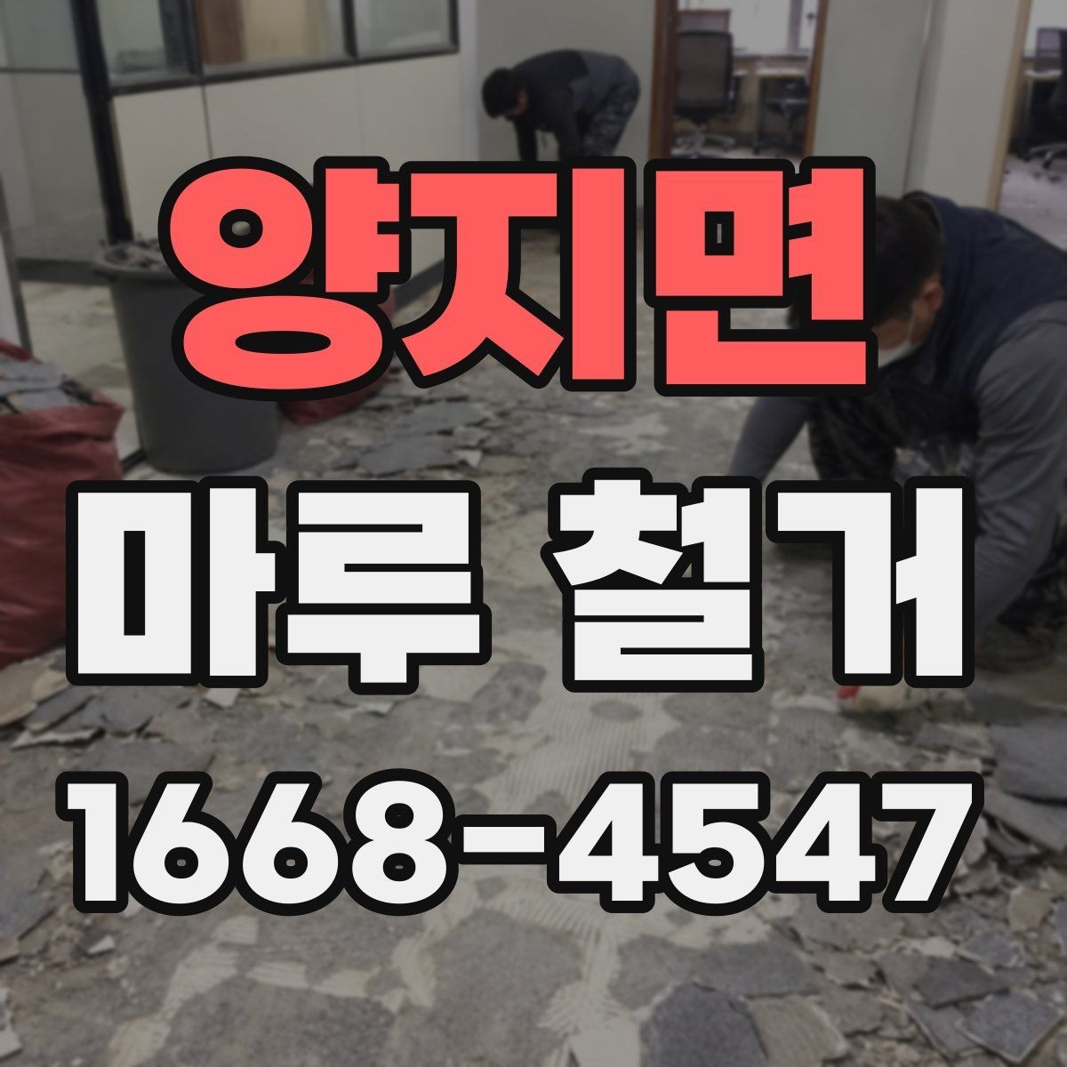 양지면 마루 철거 전후 비교로 보는 작업 범위