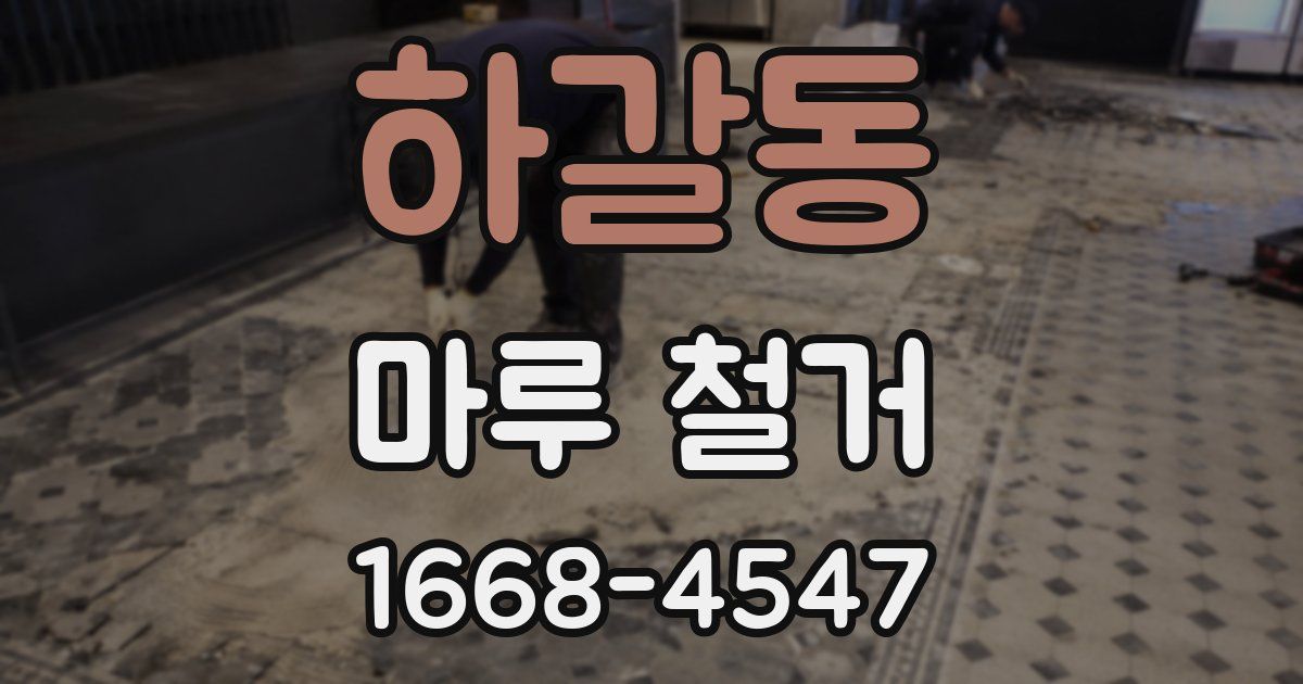 하갈동 마루 철거