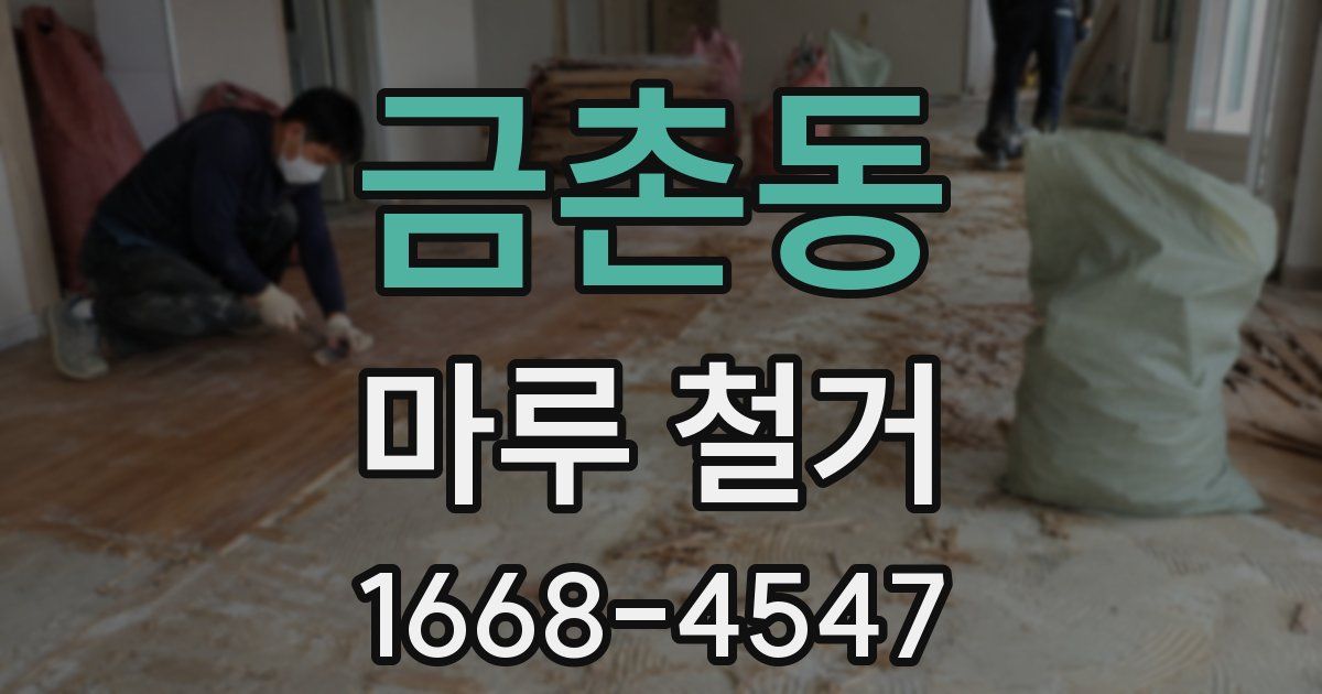 금촌동 마루 철거
