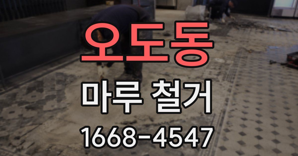 오도동 마루 철거