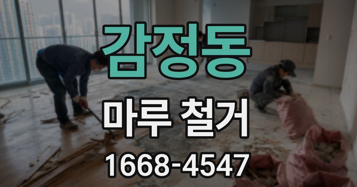 감정동 마루 철거