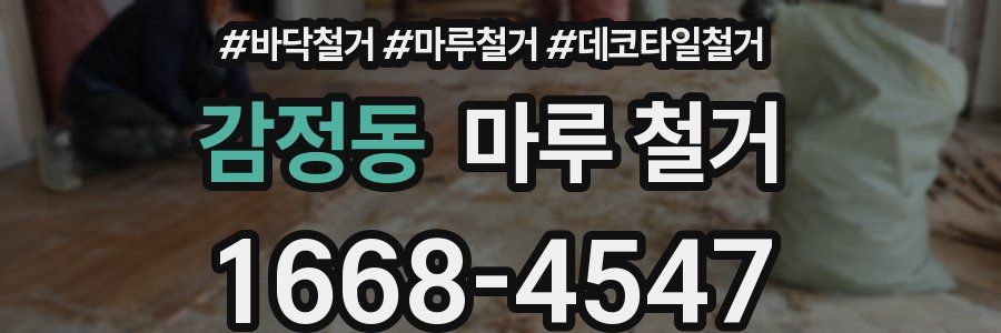 감정동 마루 철거