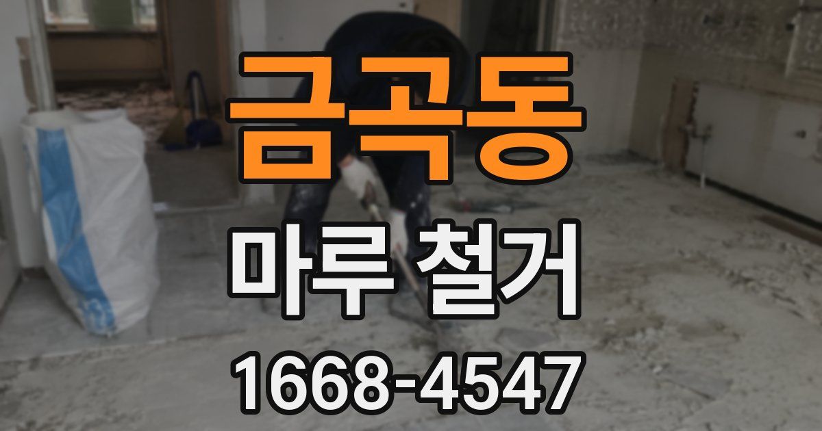 금곡동 마루 철거