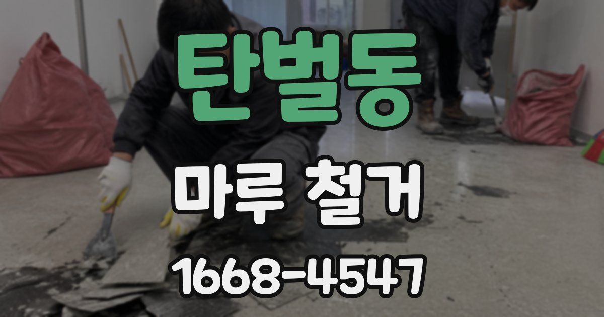 탄벌동 마루 철거