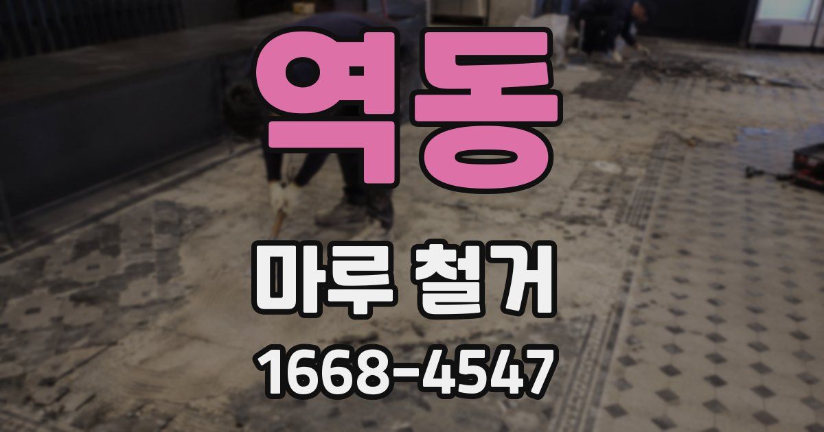 역동 마루 철거