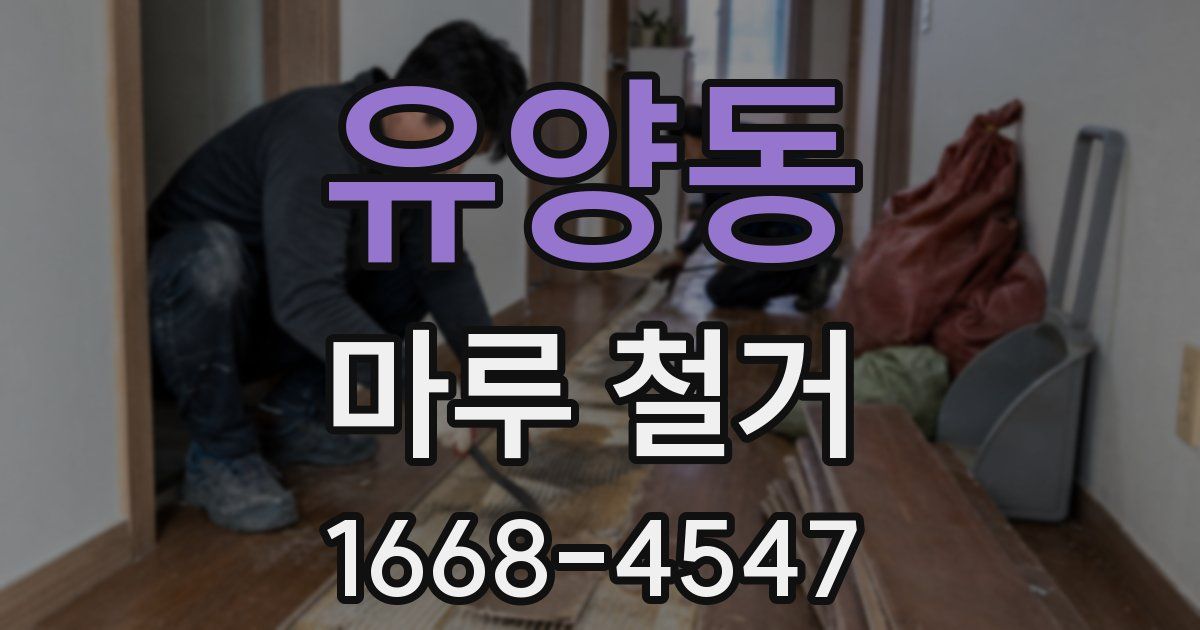 유양동 마루 철거