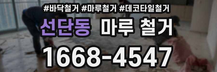 선단동 마루 철거