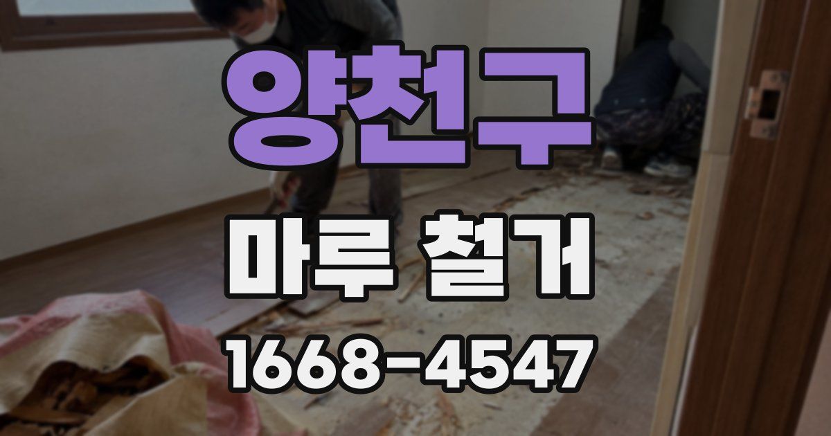 양천구 마루 철거