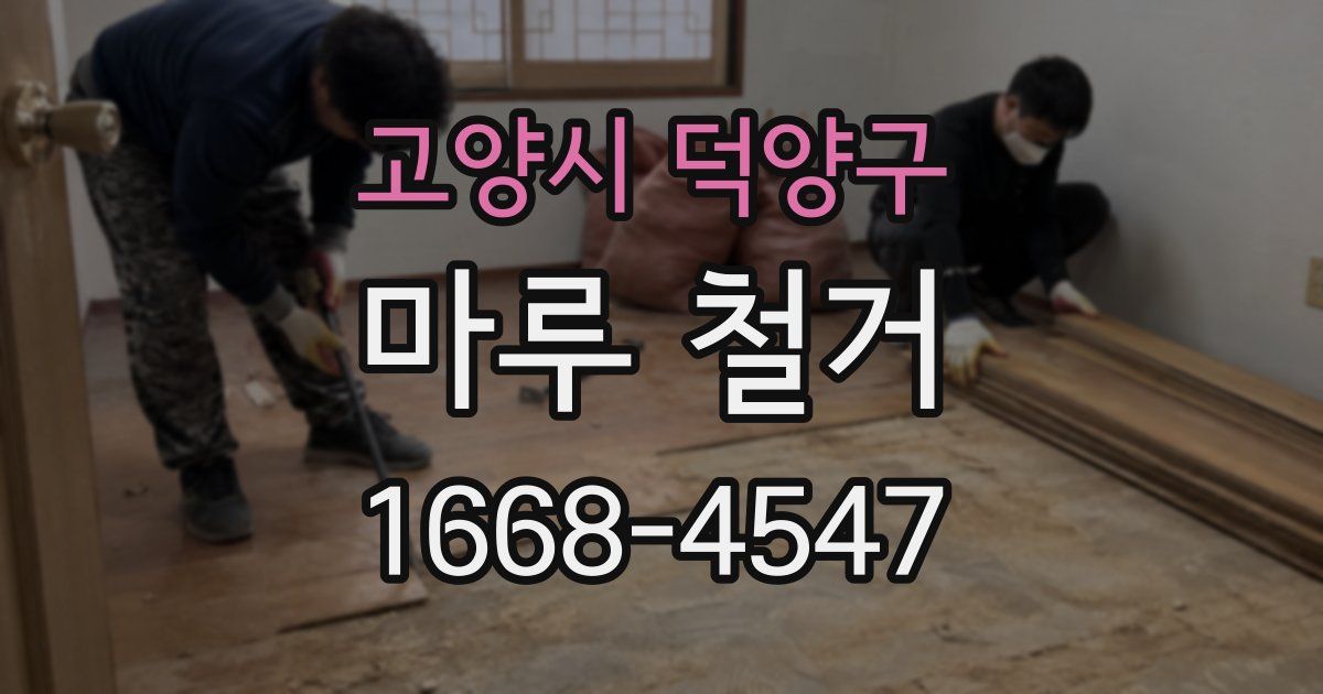 고양시 덕양구 마루 철거
