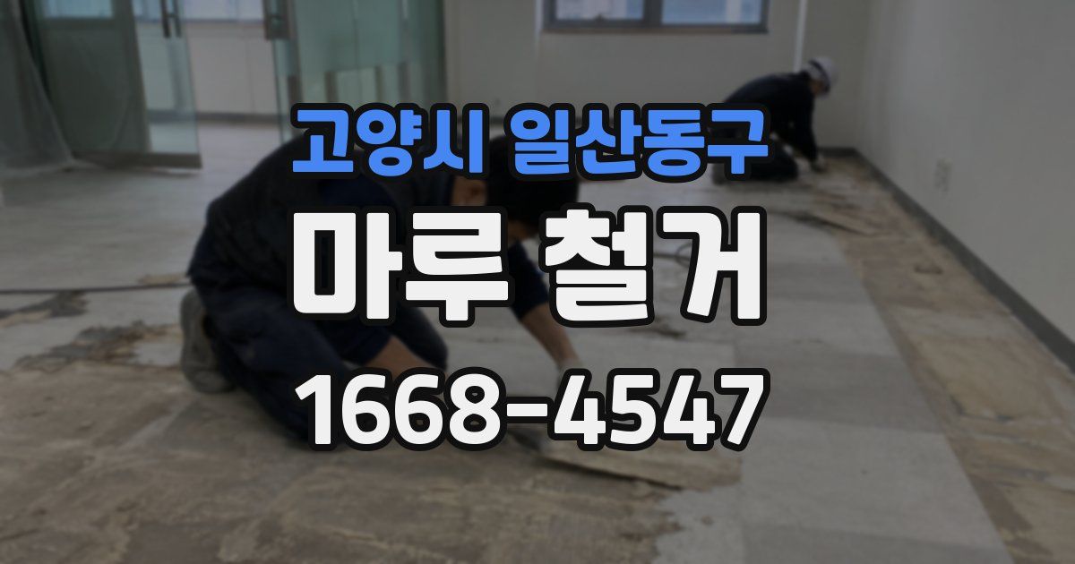 고양시 일산동구 마루 철거