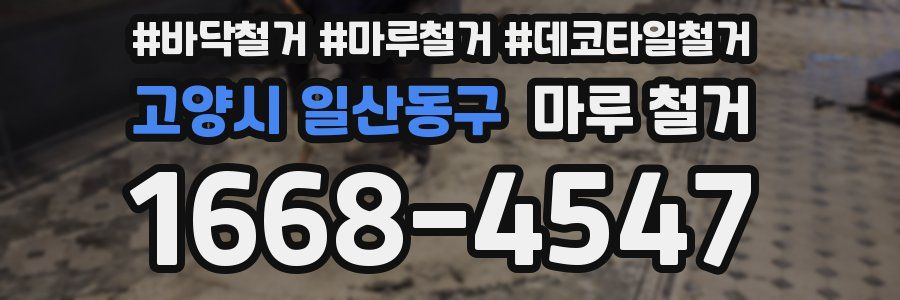 고양시 일산동구 마루 철거