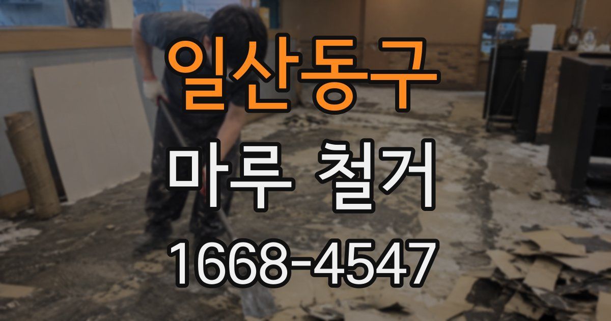 일산동구 마루 철거