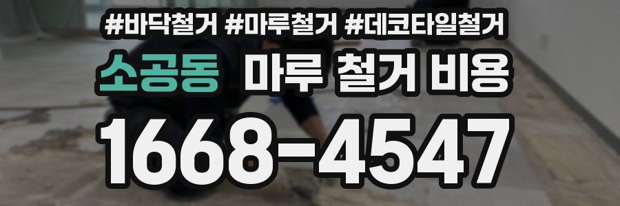 소공동 마루 철거 비용
