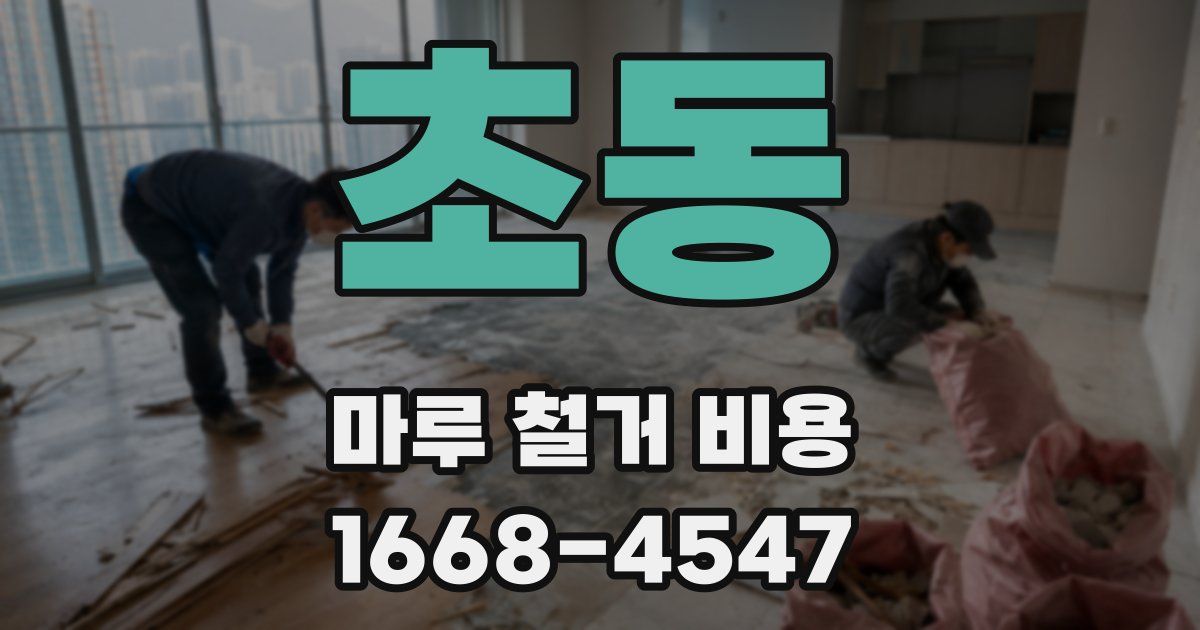 초동 마루 철거 비용