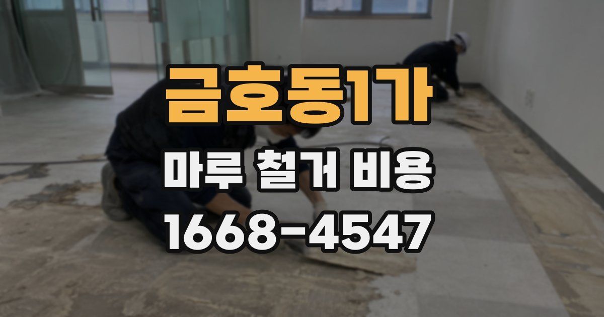 금호동1가 마루 철거 비용