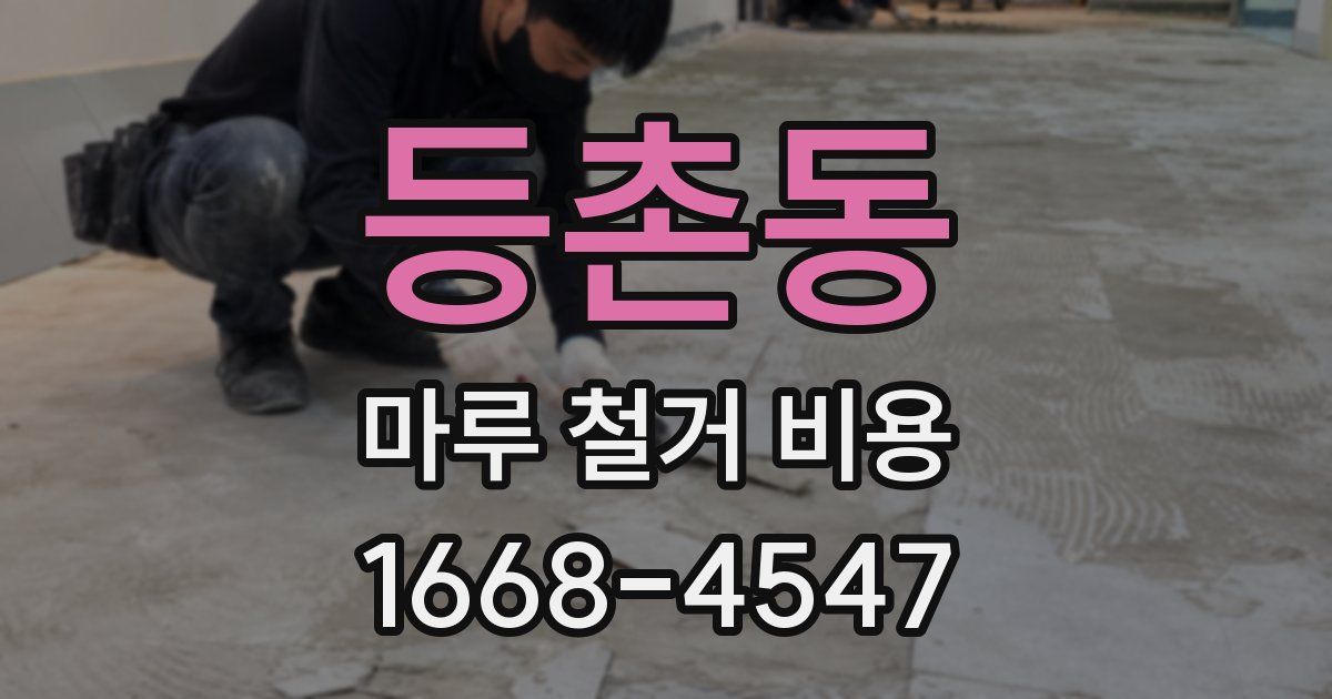 등촌동 마루 철거 비용